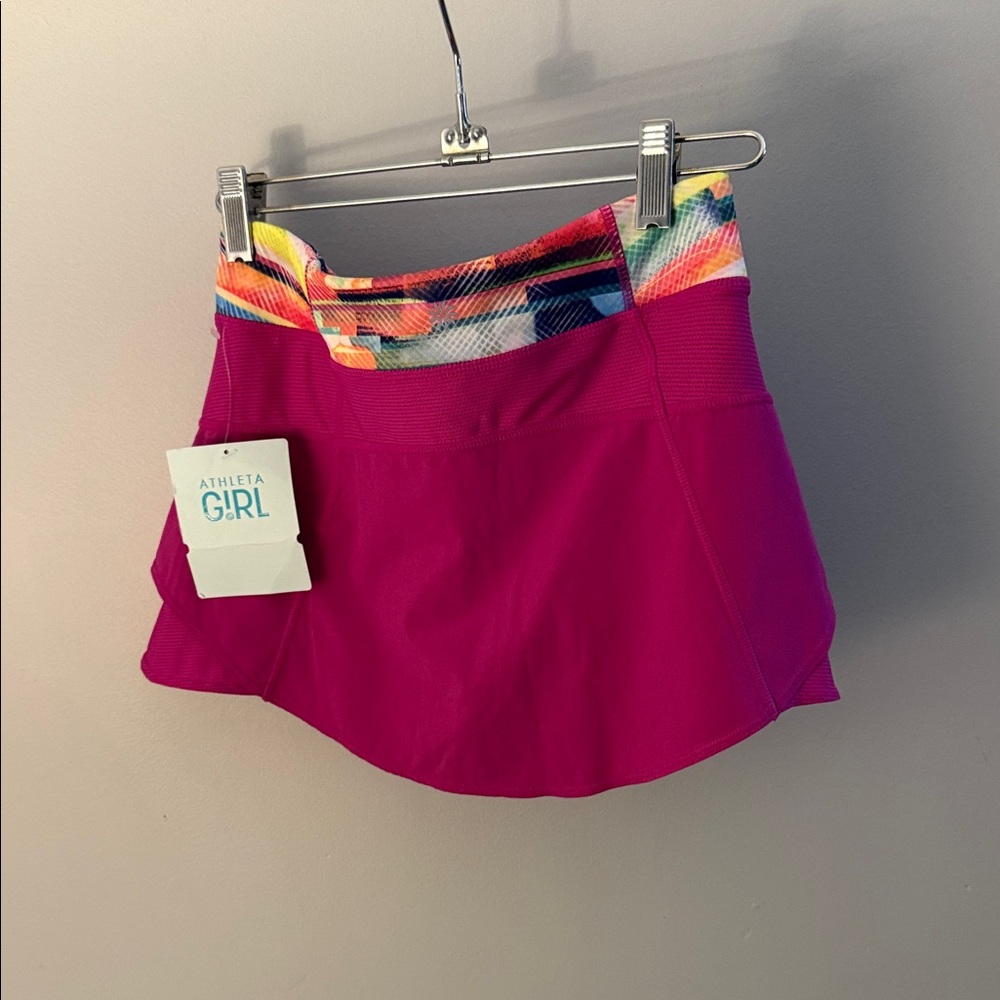 Athleta Fuchsia Skort with Multicolor Waistband